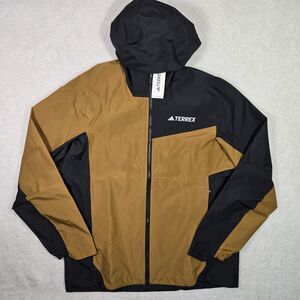 Adidas TERREX Multi 2L RAIN.RDY Hiking Senderismo Black Bronze Jacket Mens Large